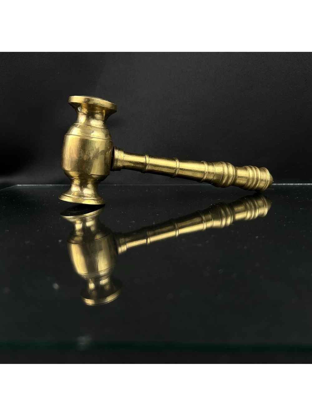 Vintage Brass Judge Gavel Hammer 8” Paperweight Court Lawyer Law